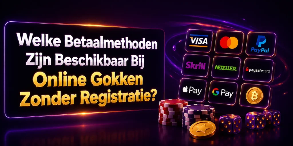 Welke Betaalmethoden Zijn Beschikbaar Bij Online Gokken Zonder Registratie