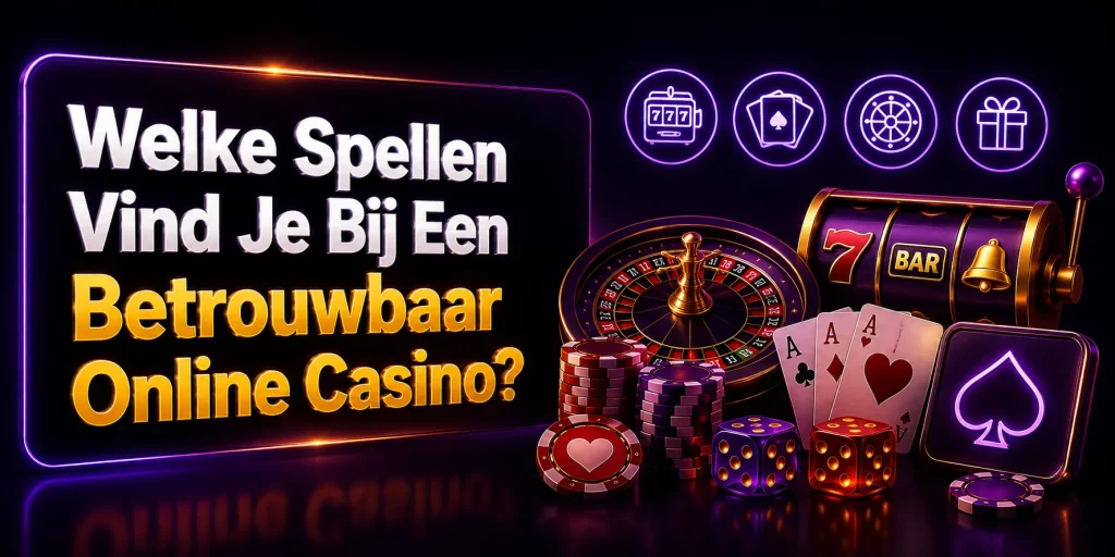 Welke Spellen Vind Je Bij Een Betrouwbaar Online Casino